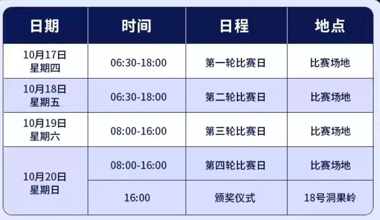 2024杭州高尔夫球公开赛赛程时间