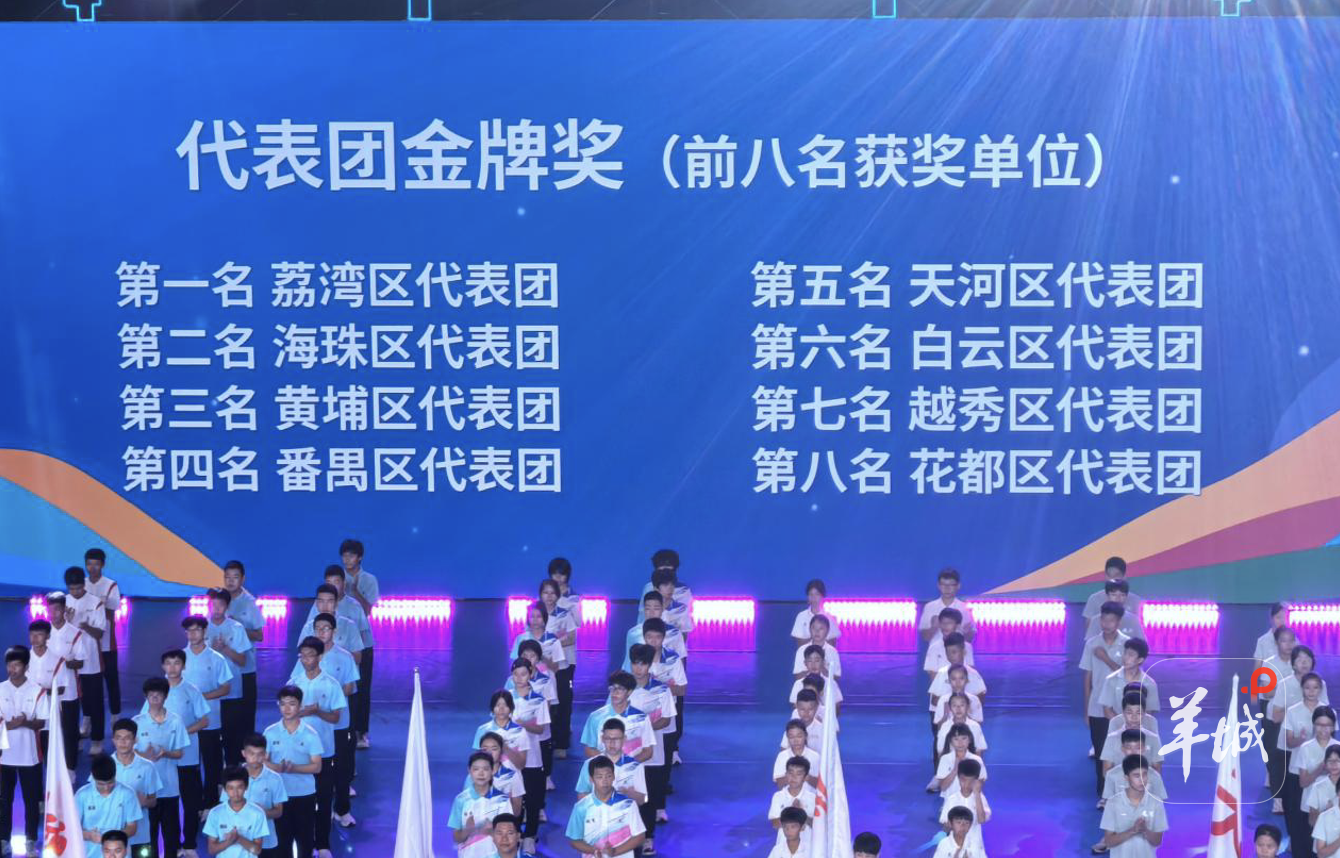 十九届市运会闭幕荔湾体育代表团蝉联金牌榜、总分榜“双第一”(图1)