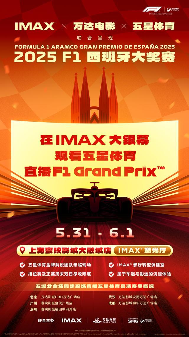 九游官网入口：全球首场F1赛事IMAX影院直播来了SMG五星体育解说团队影厅实况解说